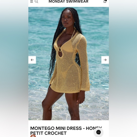 Monday Swimwear Other - Monday Swimwear Honey Crochet Cover-Up